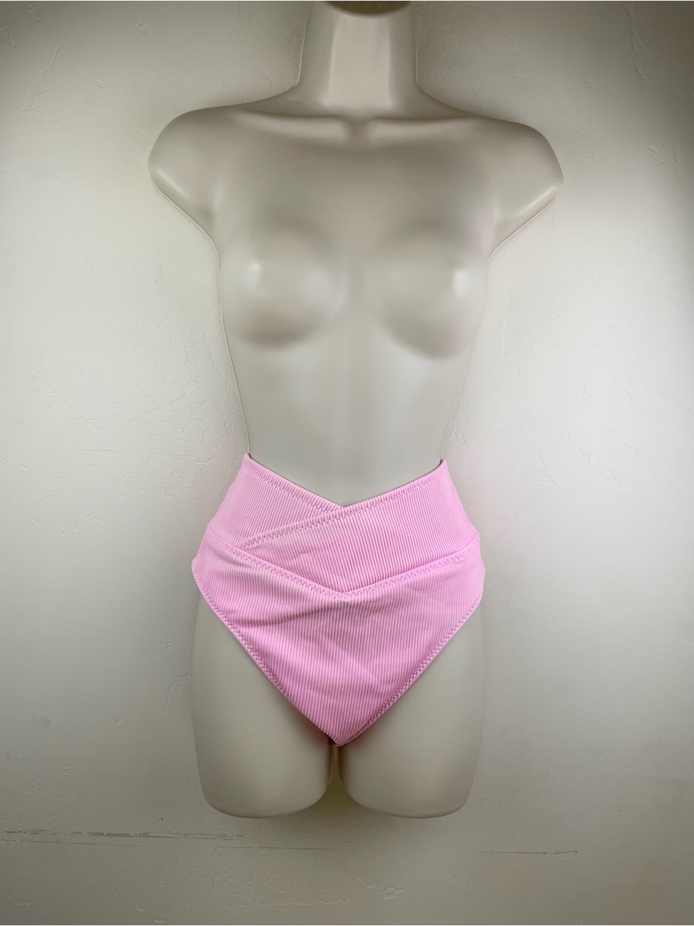 Fabletics Ribbed high waisted shaping Bikini Bottoms - Pink